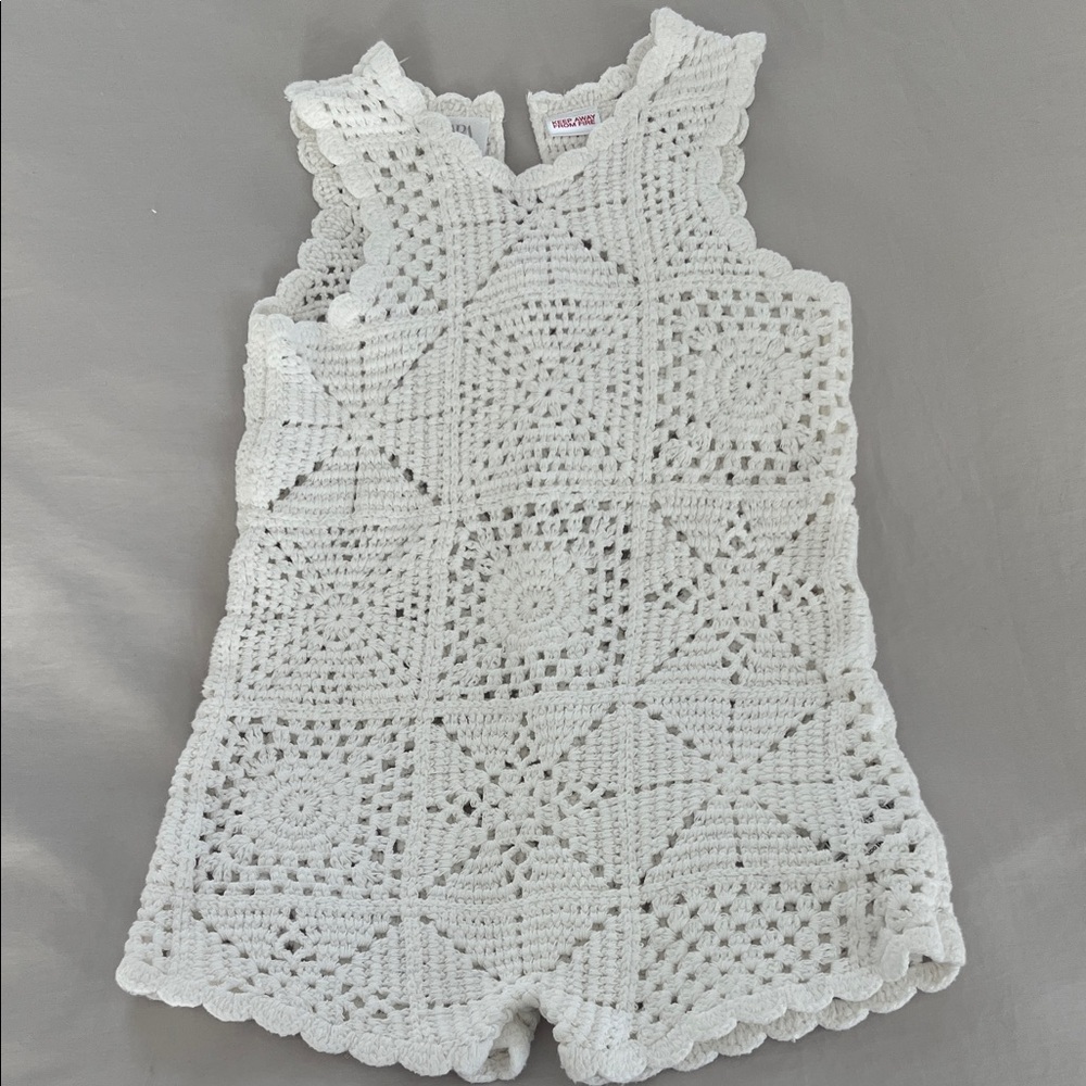 Zara Toddler Girl White Crochet Romper 4T